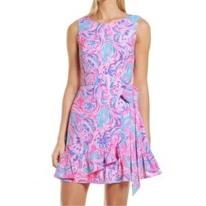 Lilly Pulitzer Pink and Blue Paisley Mini Dress
